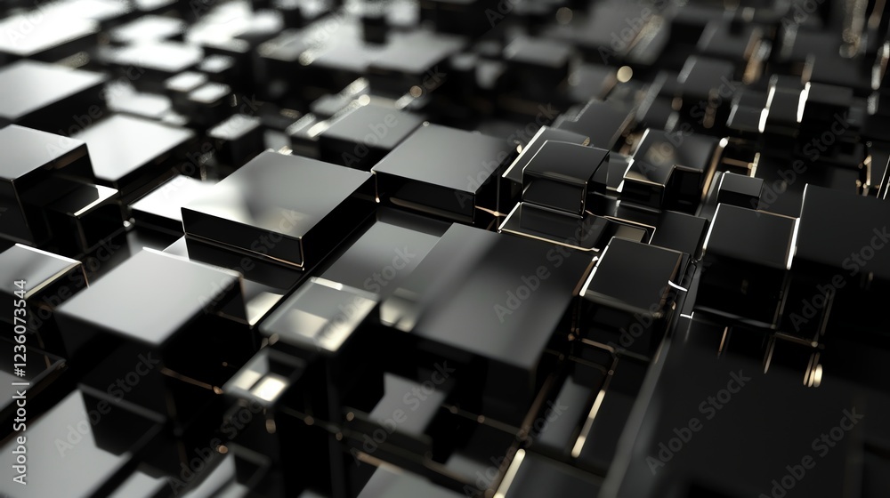A close-up of a black geometric pattern. A close-up of a black geometric pattern.