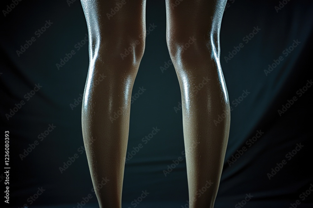 Fototapeta premium A close-up view of a person's legs and feet, suitable for medical or educational use