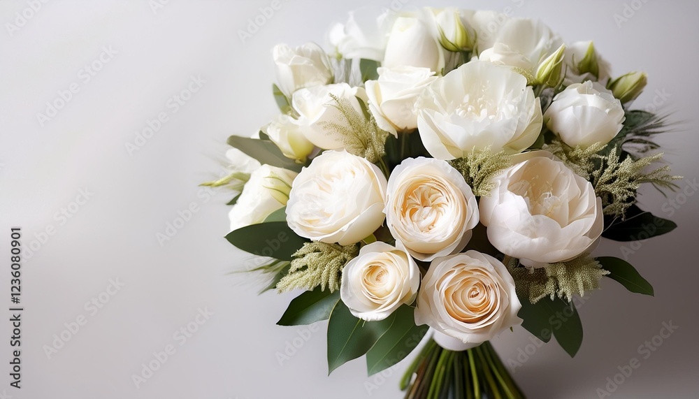 bouquet of white roses