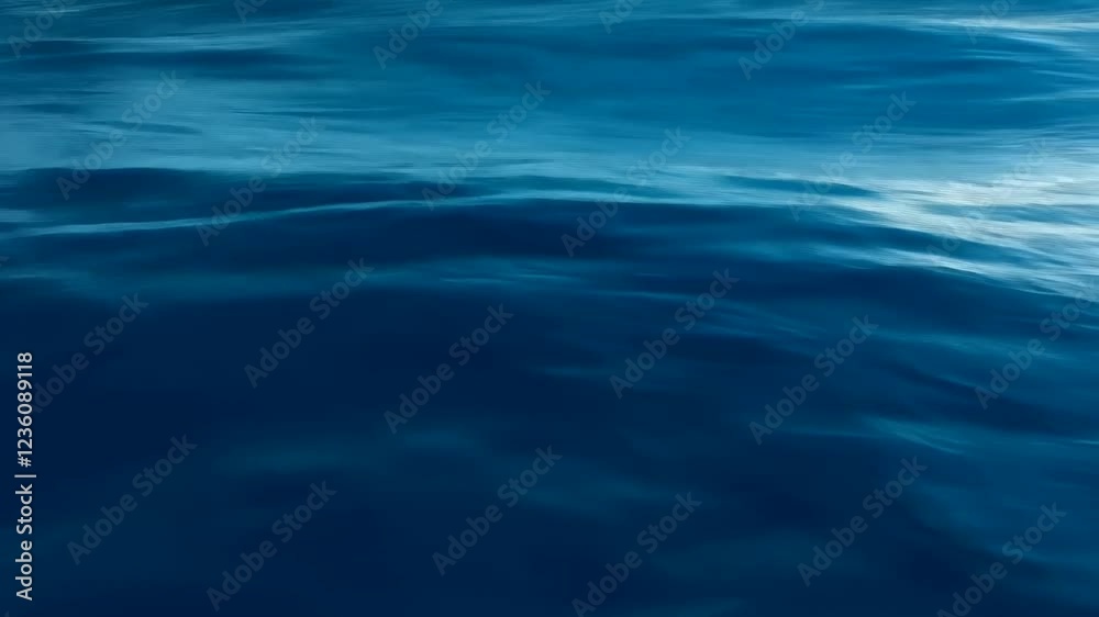 Calm ocean waves create a serene landscape, ideal for concepts of tranquility and relaxation Calm ocean waves create a serene landscape, ideal for concepts of tranquility and relaxation