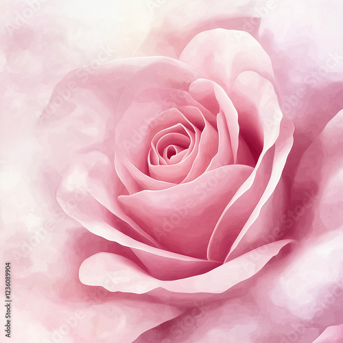 pink rose water color