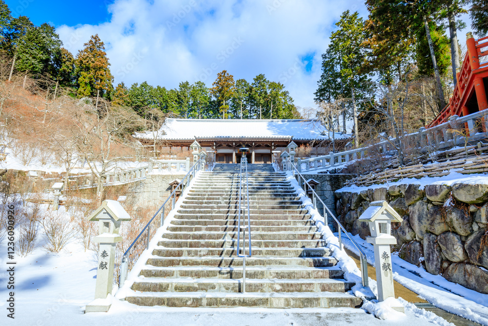 冬の呑山観音寺 福岡県篠栗町 Nomiyamakannonji temple in winter. Fukuoka-ken Sasaguri town. 冬の呑山観音寺 福岡県篠栗町 Nomiyamakannonji temple in winter. Fukuoka-ken Sasaguri town.