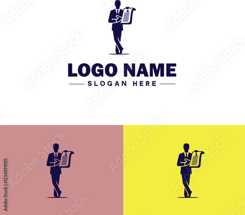 Resume Writing icon CV writing Curriculum vitae preparation Career document crafting flat logo sign symbol editable vector