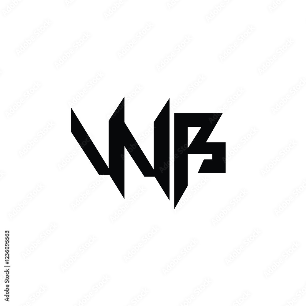WB monogram logo design letter text name symbol monochrome logotype alphabet character simple logo WB monogram logo design letter text name symbol monochrome logotype alphabet character simple logo