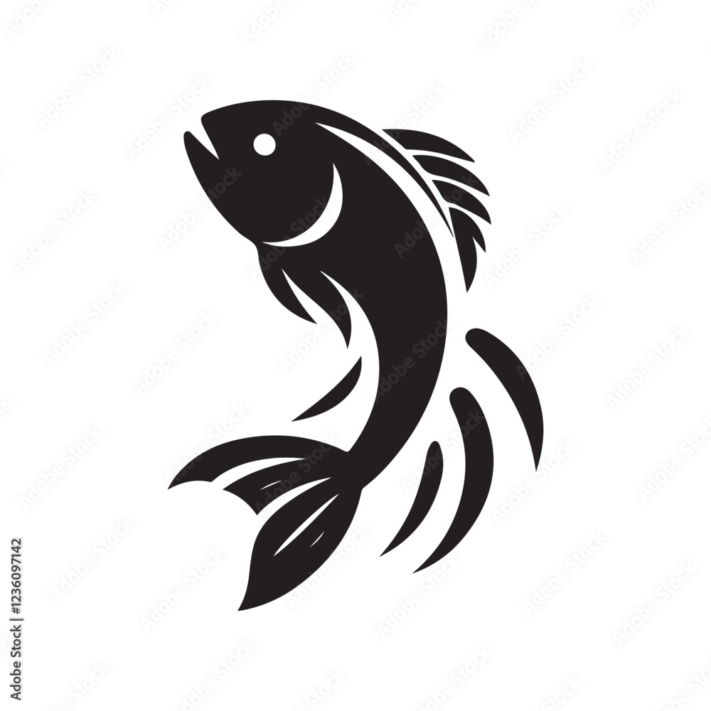 black and white fish vector black and white fish vector
