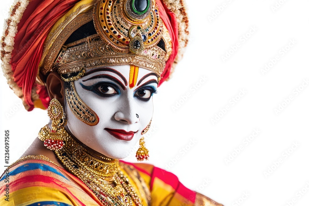 A close-up shot of a person dressed in a costume, perfect for creative projects or advertising needs A close-up shot of a person dressed in a costume, perfect for creative projects or advertising needs