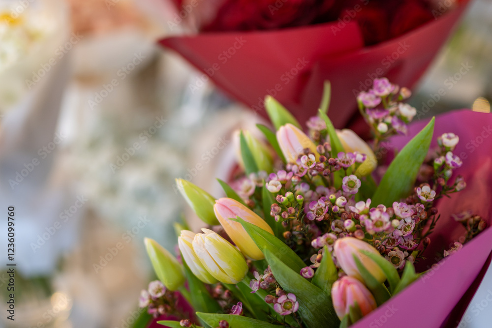 Fototapeta premium Bukiet Kwiatów w kwiaciarni