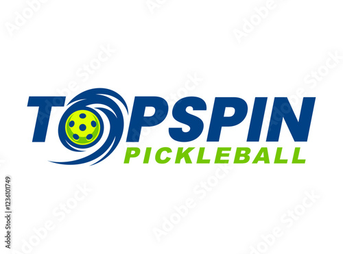 TOPSPIN PICKLEBALL SPORTS LOGO DESIGN