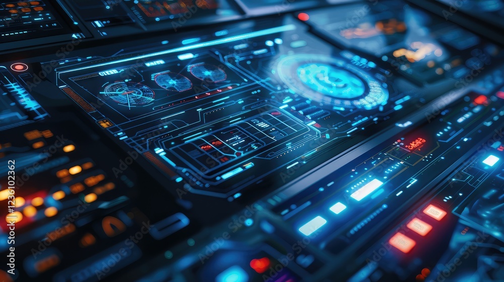 Futuristic Digital Interface Dashboard Futuristic Digital Interface Dashboard