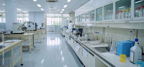 Modern Scientific Laboratory Interior With Equipment