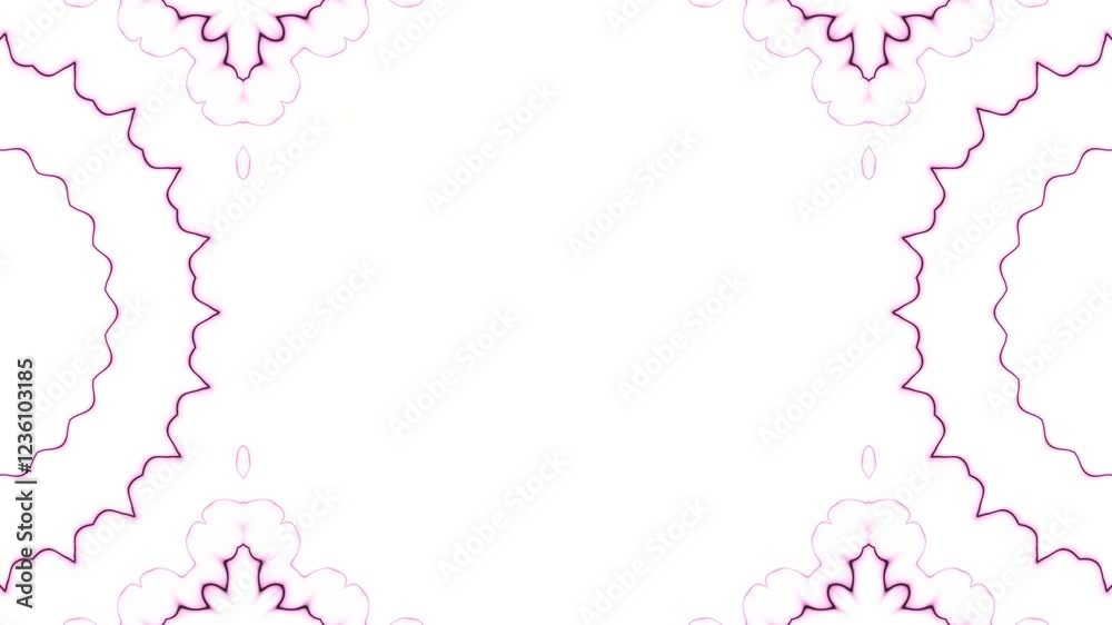 Royal Wedding invitation graphics animation video. White background and pink pattern. Loop background