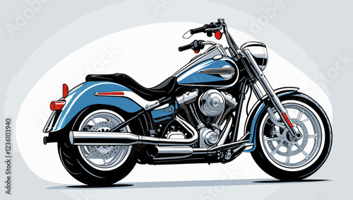 vector art motorcycle for graphic design purposes