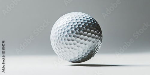 A close-up view of a golf ball sitting on a table photo