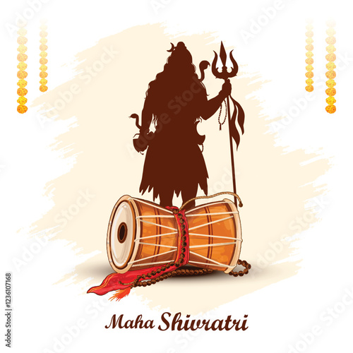 Hindu festival maha shivratri card background