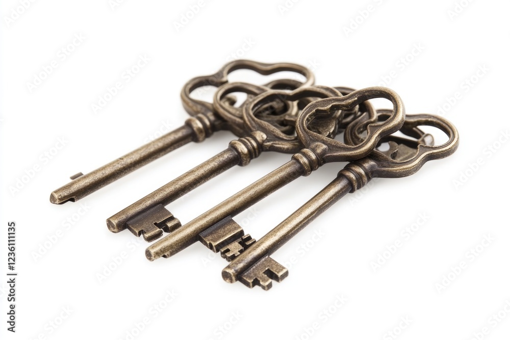 A collection of keys lying side by side, possibly used as decorative display or functional storage A collection of keys lying side by side, possibly used as decorative display or functional storage