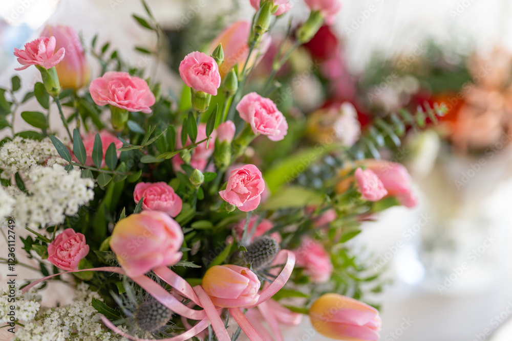 Naklejka premium Bukiet Kwiatów w kwiaciarni