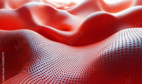 Abstract red lines, colorful design, 3d render, Generative AI