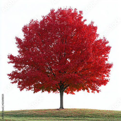 Red Maple Tree Isolated