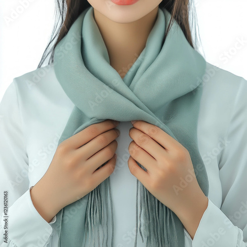 Woman Scarf Isolated