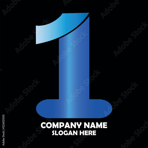 1 Logo vector style illustration
