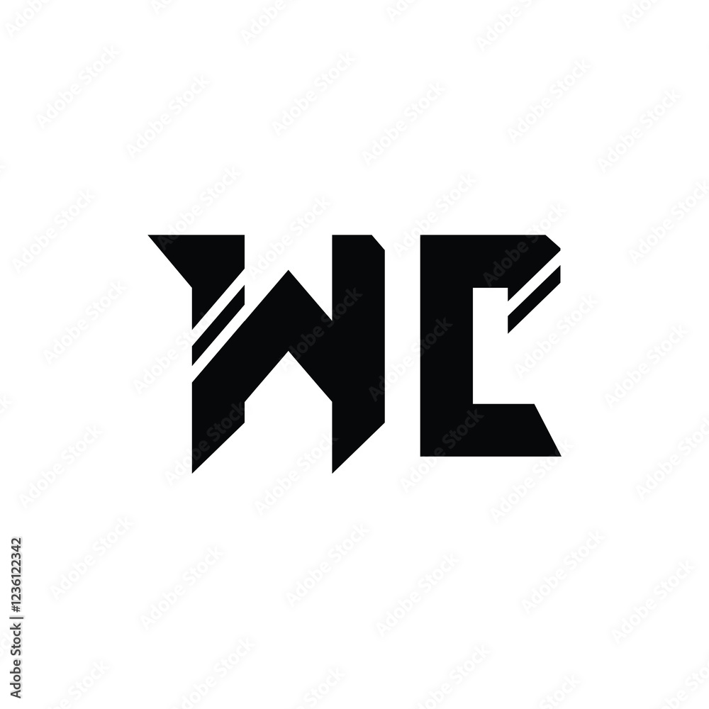 WC monogram logo design letter text name symbol monochrome logotype alphabet character simple logo WC monogram logo design letter text name symbol monochrome logotype alphabet character simple logo