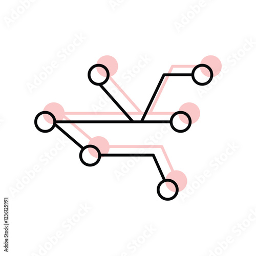 Neural Network lineal color icon, vector, pixel perfect, illustrator file 
