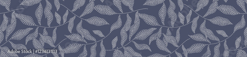 Abstract leaf seamless pattern with dotted style. hand drawn seamless pattern background with tropical leaves.