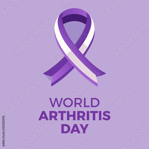 World Arthritis Day. world arthritis Ribbon day good for world arthritis day celebration. flat design. flyer design.flat illustration.