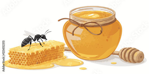 honey and honeycomb