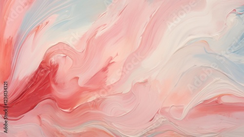 Elegant pink and white marble-inspired abstract background with smooth flowing textures and a delicate pastel color palette.