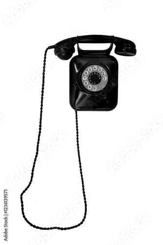 old-fashioned  black phone