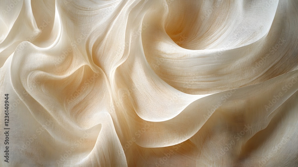 Lush flowing satin fabric swirls and twists in an elegant textured pattern creating a luxurious sophisticated backdrop for fashion home decor and other high end applications The soft Lush flowing satin fabric swirls and twists in an elegant textured pattern creating a luxurious sophisticated backdrop for fashion home decor and other high end applications The soft