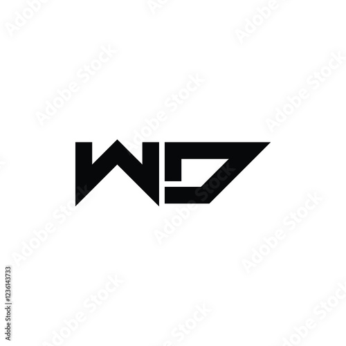 Free Download WD monogram logo design letter text name symbol monochrome logotype alphabet character simple logo - GFXLoad