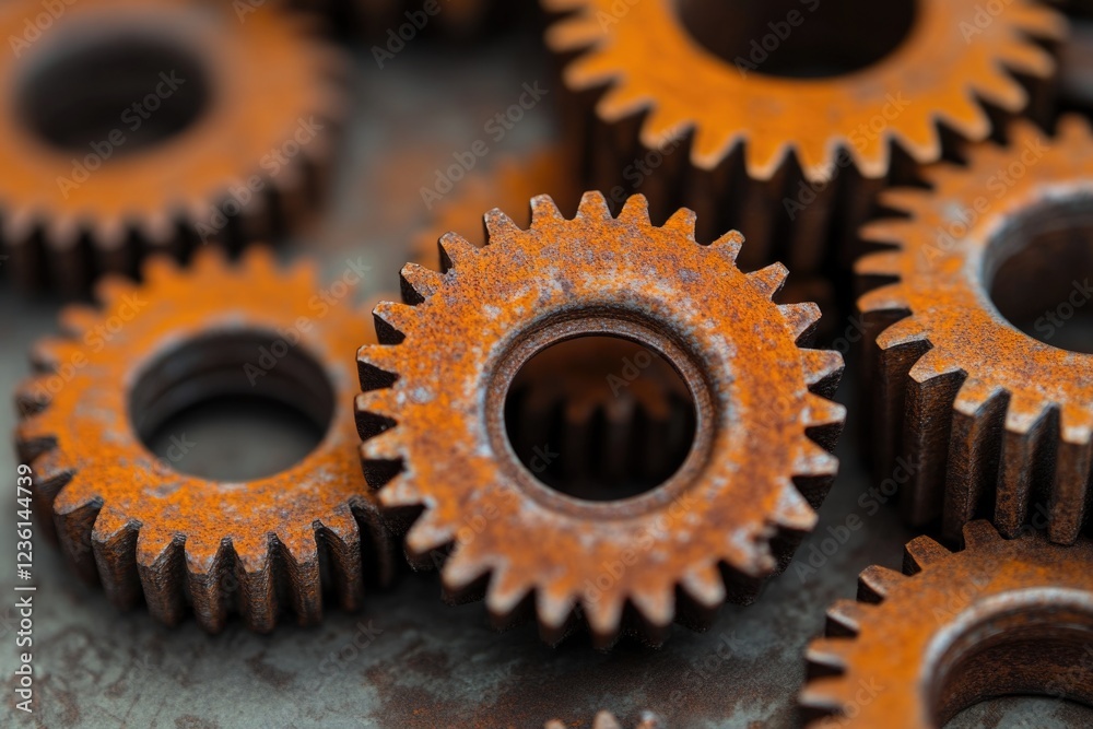 Rusty Gears on Table Rusty Gears on Table