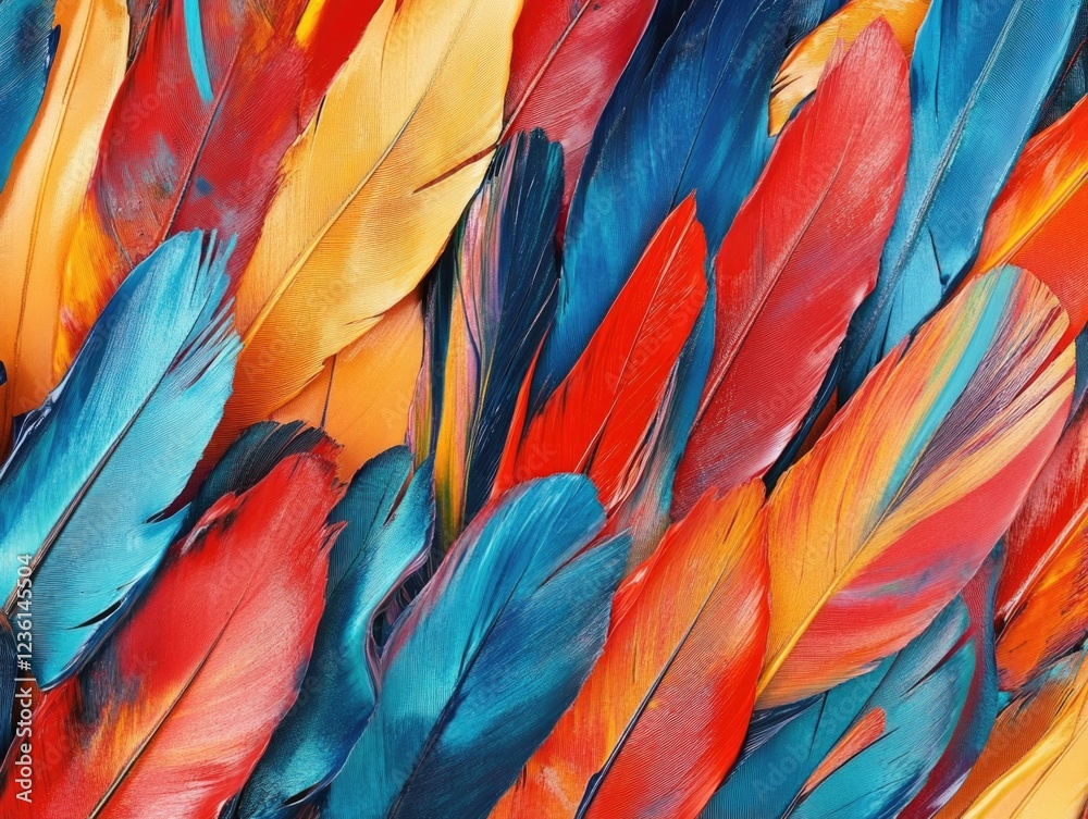 Obraz premium Close-up of colorful feathers