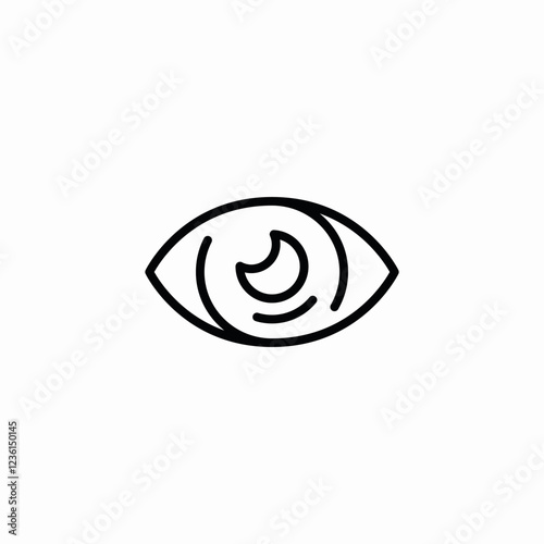 vision monitoring eye icon vector sign