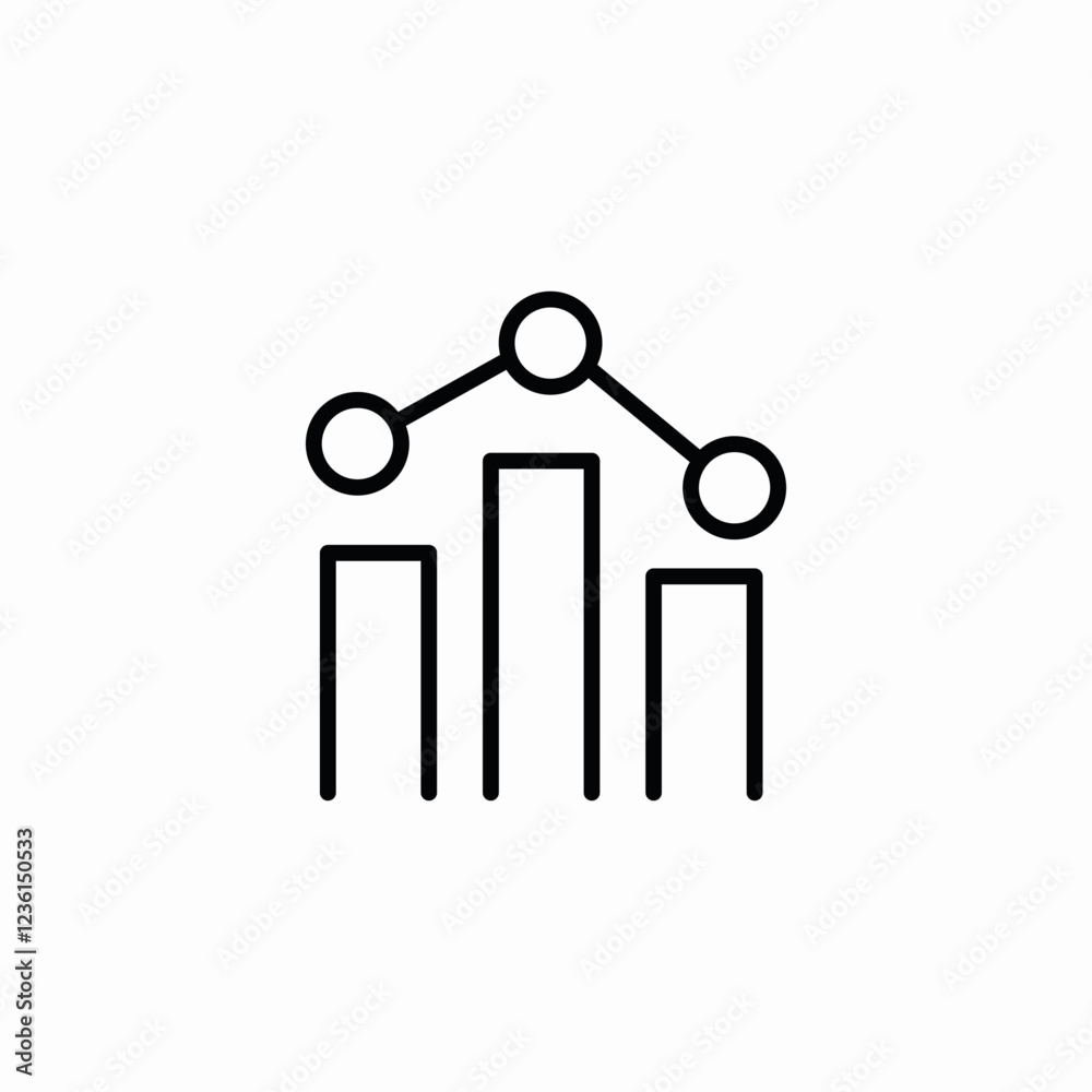 business growth chart icon vector sign business growth chart icon vector sign