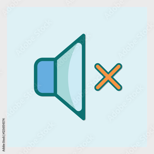 Muted speaker icon with cross symbol indicating volume is turned off