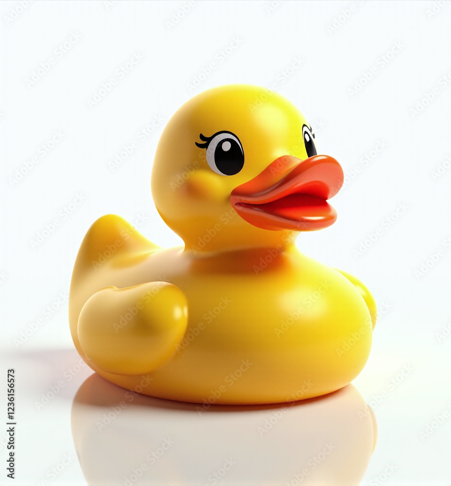Cute 3D Rubber Duck, Playful and Cheerful Duck Toy for Kids on White Background
Cute 3D Rubber Duck, Playful and Cheerful Duck Toy for Kids on White Background