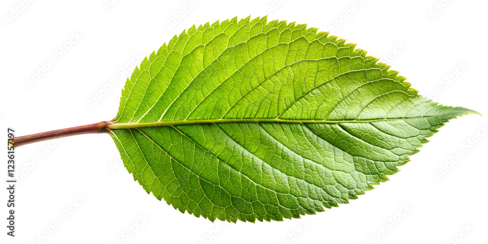 Fototapeta premium green leaf on white background
