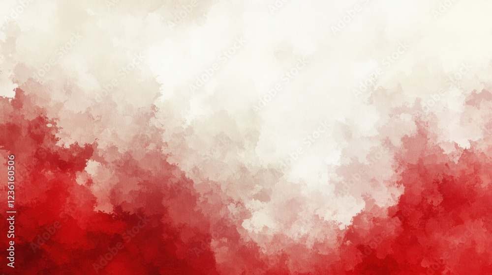 Obraz premium An abstract artwork blending red and pink hearts with soft beige and white swirling forms, emphasizing texture and movement in an oil-painted style