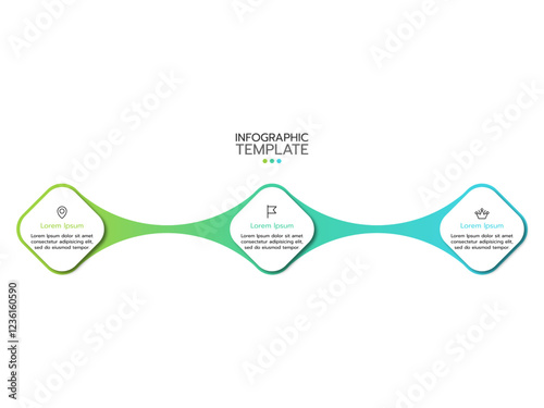 Business infographic template. Chart with 3 options, columns, and sections. Vector diagram.