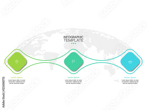 Business infographic template. Chart with 3 options, columns, and sections. Vector diagram.