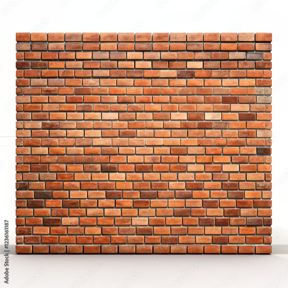 Obraz premium Brick Wall Texture, 3D Render, White Background, Seamless Pattern, Brickwork, Brick Wall, Texture