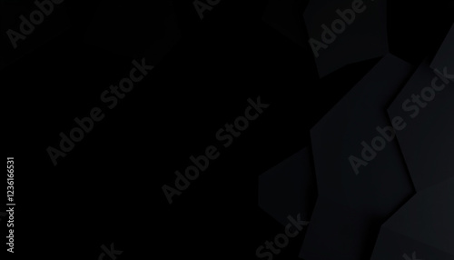 Minimal black abstract geometric background with subtle dark textures, creating a sleek and modern design ideal for professional uses.