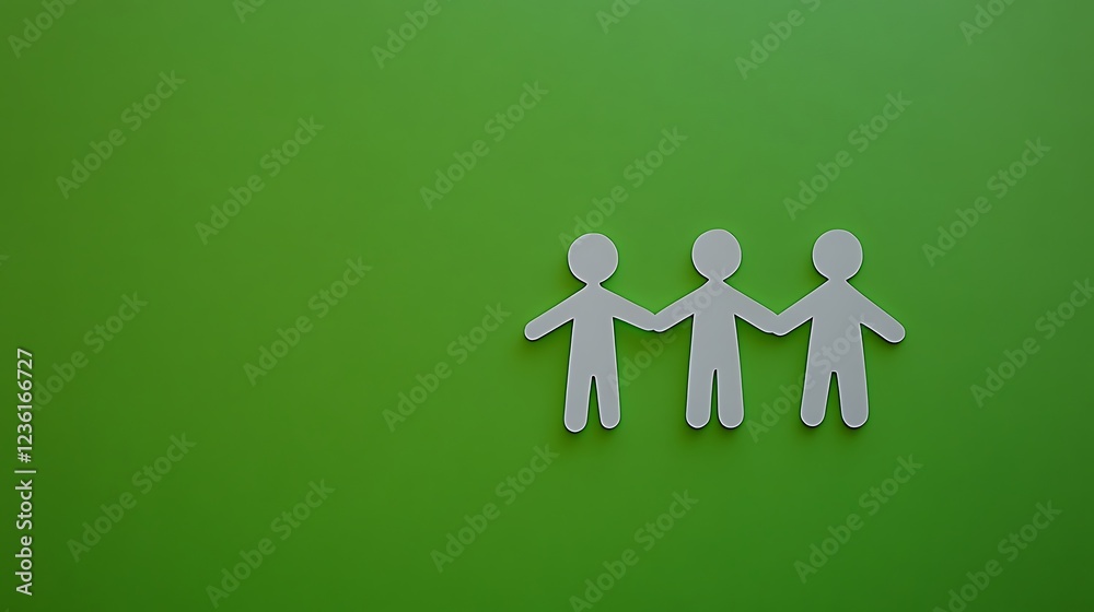 Minimalist Paper Cutout Figures on Green Surface Minimalist Paper Cutout Figures on Green Surface