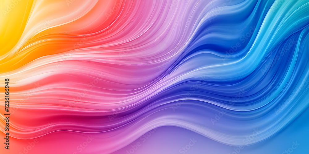 Obraz premium Vibrant Rainbow Gradient Background | Smooth Colorful Blend | Bright and Eye-Catching Design