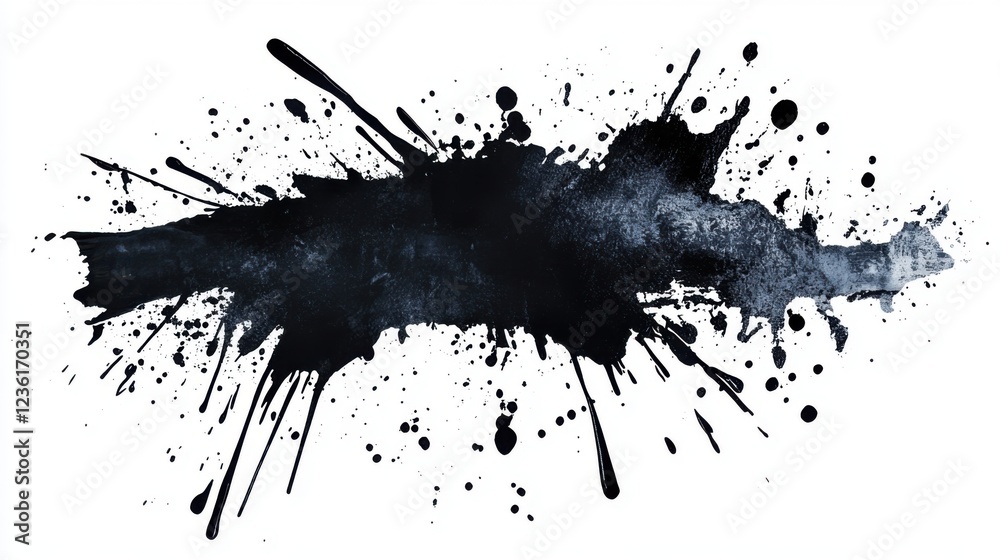 Abstract Black Paint Splash with Grunge Texture for Design Backgrounds and Artistic Projects Abstract Black Paint Splash with Grunge Texture for Design Backgrounds and Artistic Projects