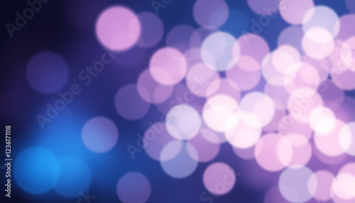 A dark blue and purple bokeh background with soft glowing orbs creating a mystical and elegant abstract effect, perfect for festive, dreamy, and futuristic visual projects with a modern feel. photo