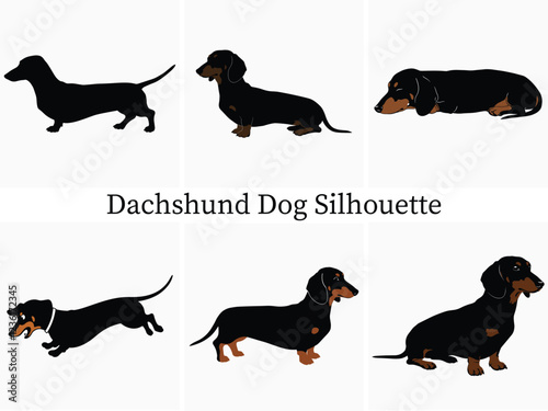 Dachshund dog Silhouette Bundle